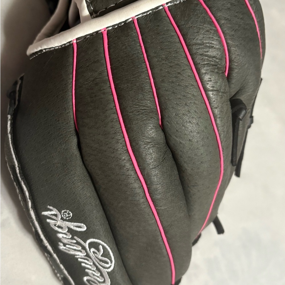 Rawlings Storm Softball Glove with Pink Trim - Picture 11 of 14